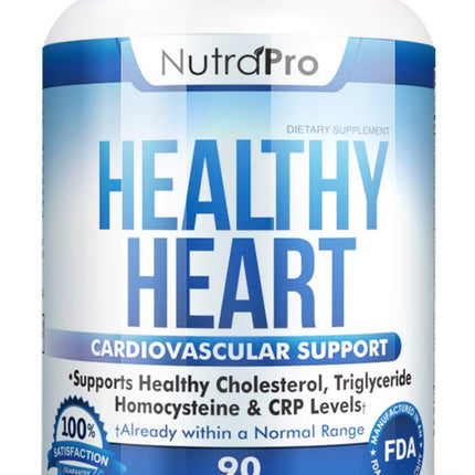 NutraPro Healthy Heart - Heart Health Supplements. Artery Cleanse & Protect .Supports Healthy Cholesterol and Triglyceride. GMP Certified.