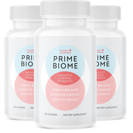 Nature’s NutriWave PrimeBiome Probiotic Gummies – Plant-Based Blend with Inulin, Lion’s Mane, Ginger & More– Non-GMO, No Stimulants, GMP Certified – 30 Gummies, 3 Month Supply