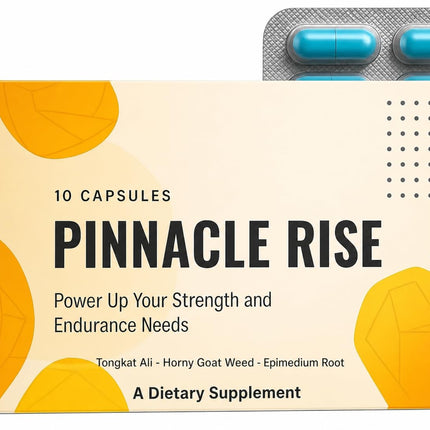 Pinnacle Rise Herbal Energy & Vitality Supplement for Men – Ginseng, Maca, Tribulus, Tongkat Ali & Epimedium – Supports Endurance & Daily Performance – 10 Capsules – Made in the USA