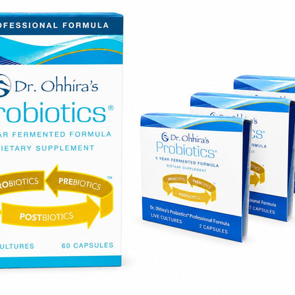 Essential Formulas Dr. Ohhira's Probiotics Professional Formula - 60 Capsules with Bonus 3 Travel Size Samples (6 Capsules Bonus)