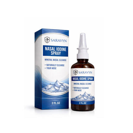 auraclear Nutramd Iodine Nasal Spray, Fine Mist Nasal Cleansing Spray.
