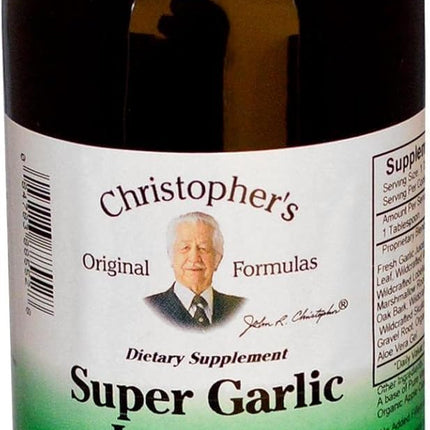 Christopher's Original Formulas Super Garlic Immune Syrup | 16 fl oz | Traditional Herbal Blend | Pure, No Fillers or Chemicals | USA Made