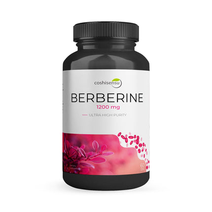 Coshisensu Berberine HCl 1200mg – High Potency Supplement for Blood Sugar, Insulin & Weight Management – Non-GMO, Gluten-Free, Vegan Capsules – Heart & Metabolism Support, Made in USA – 60 Count