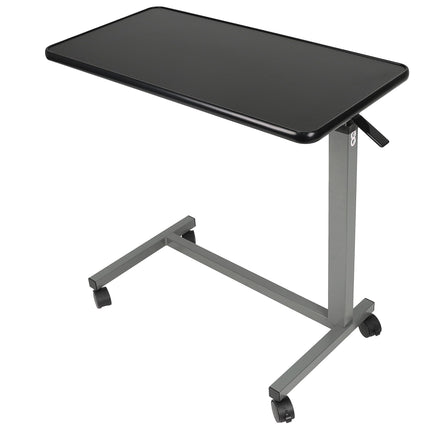 Vaunn Medical Cart Adjustable Overbed Table with Wheels – Rolling Bedside Table for Hospital, Portable Standing Cart & Laptop Desk for Bed, Couch, Wheelchair