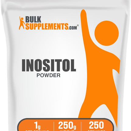 BulkSupplements.com Inositol Powder - Inositol Supplement, Vitamin B8 Supplement - Unflavored & Gluten Free, 1g per Serving, 250g (8.8 oz) (Pack of 1)