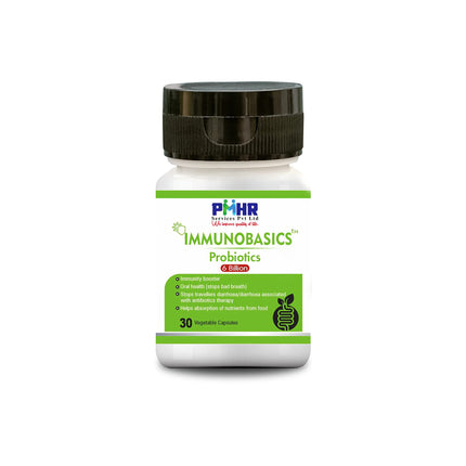 IMMUNOBASICS Bacillus Claussi Plus 6 Billion CFU Capsules | It Contains L. Acidophillus, L. Rhamnosus, L. paracasei, L. Returi, Saccharomyces Boulardii, Bacillus Clausii and FOS for Gut Health.