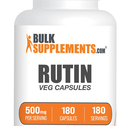 BulkSupplements.com Rutin 500mg Capsules - from Saphora Japonica, Rutin Supplement, Rutin Pills - Antioxidants Supplement - Vegan & Gluten Free, 1 Capsule per Serving, 180 Veg Capsules