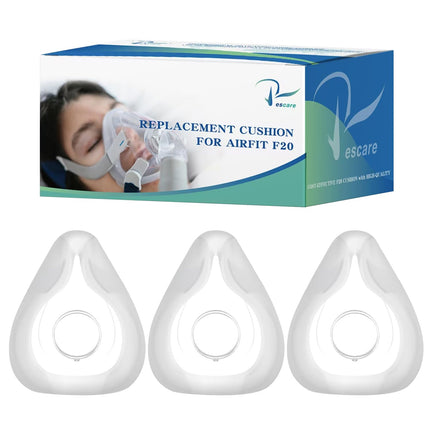Rescare Airfit F20 Replacement Cushion Large - 3 Packs Compatible with Original F20 Frame, Ultra-Soft & Durable Seal, Reliable & Comfortable