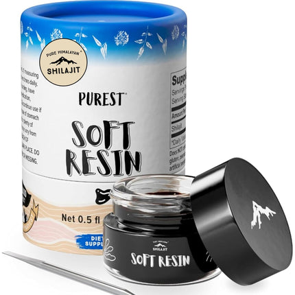 Pure Himalayan Shilajit | 100% Pure Natural Shilajit Grade A Max Potency 85+ Trace Minerals & Fulvic Acid | 3rd Party US Lab Tested | Soft Resin | 15g (15ml)