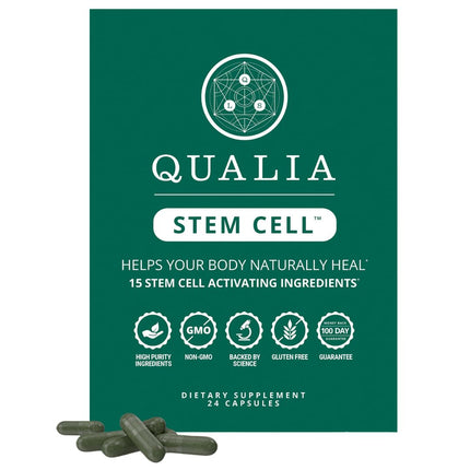 Qualia Stem Cell — Stem Cell Supplement Support with Royal Jelly, Astragalus & Sea Buckthorn | 16 Ingredients | 4 Days a Month | Helps Body Naturally heal*