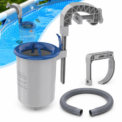 Sepetrel Above Ground Pool Surface Skimmer, Wall Mount Pool Maintenance Accessories for Inflatable Collars, Tubular & Metal Frame Pools, Floating Skimmer Basket - Efficiently Removes Debris