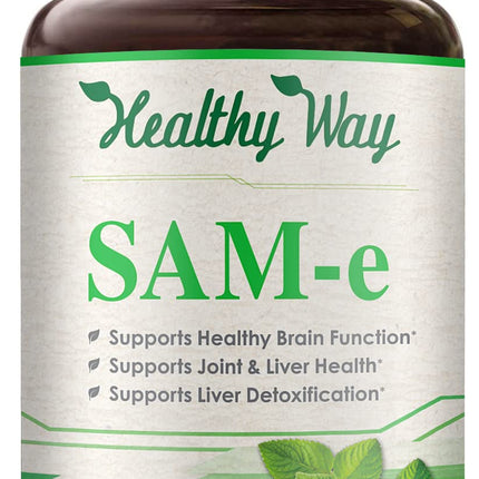 HealthyWayRx 1500mg SAM-e Supplement - High Strength S-Adenosyl-L-Methionine Capsules 1500mg per Serving for Joint Brain Liver and Mood Support - Non-GMO High Absorption Same Supplement (90 Count)