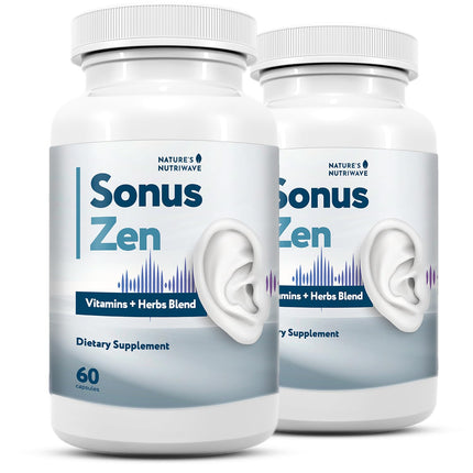 Nature’s NutriWave SonusZen – Natural Daily Supplement with Vitamins & Herbal Extracts – Made in USA | Non-GMO | Gluten Free | Vegetarian Formula | Made in USA | 60 Capsules, 2 Month Supply