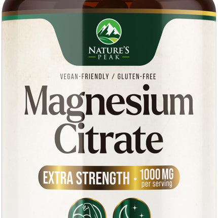 Magnesium Citrate Capsules - Max Absorption Magnesium Powder - Muscle, Bone, Nerve & Heart Health Support - Premium Formula is Powerful & Gentle for Women & Men - Bottled in USA - 240 Capsules