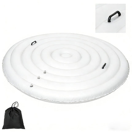 Inflatable Hot Tub Cover Round Replacement All Saluspa Intex Spa Covers Insert One Size Fits All Insulated Thermal Energy Saving Hot Tub Lid Replacement Used for Rain-Proof Snow-Proof （with Handle）