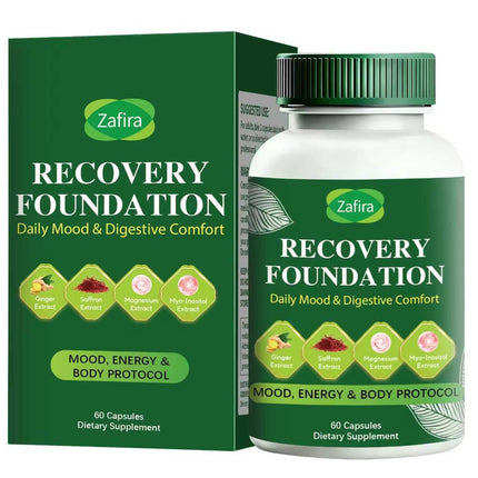 Boreome Zafira Recovery Foundation Capsules – Clear Mental Fog, Reduce Hair Loss & Boost Digestion | Clinically Tested, All-Natural Ingredients，Non-GMO, 60 Capsules