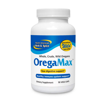 NORTH AMERICAN HERB & SPICE OregaMax - 90 Vegi Caps - Pack of 3 - Healthy Digestive & Immune Support - Oreganol P73 Oregano Oil Supplement with Garlic & Onion - Non-GMO - 270 Total Servings