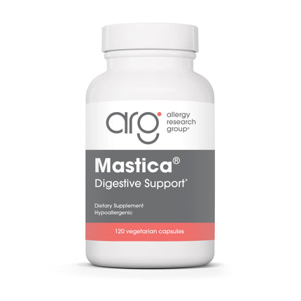Allergy Research Group ARG Mastica Digestive Support - Supports Digestive Comfort - Delivers 1000 mg Chios Mastic Gum Resin per Serving - Vegetarian & Hypoallergenic - 60 Servings - 120 Capsules