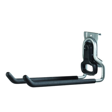 Rubbermaid FastTrack Rail Garage Organization Multi-Purpose Hook 50 lbs Capacity Satin Nickel Wall Mounted Storage System Direct Mount into FastTrack Garage Rail for Home/Garage Organization