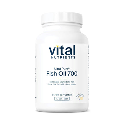 Vital Nutrients Ultra Pure Fish Oil 700 - Supports Heart, Brain, and Joint Health* - Sustainably Sourced High EPA & DHA Omega-3 Fatty Acid - Lemon Flavor - Gluten, Dairy & Soy Free - 60 Softgels