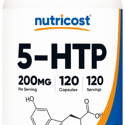 Nutricost 5-HTP 200mg, 120 Vegetarian Capsules (5-Hydroxytryptophan) - Non-GMO & Gluten Free
