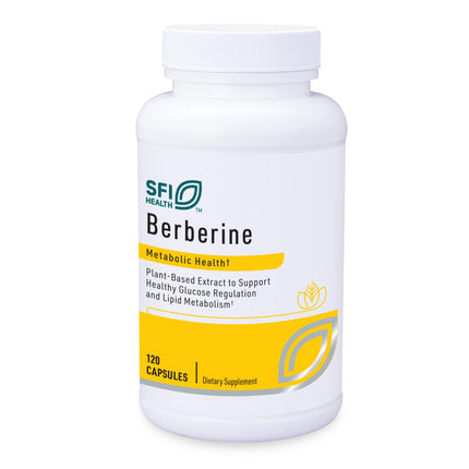 Klaire Labs SFI Health Berberine HCI 500mg - Berberine Supplement - Gluten-Free, Hypoallergenic (120 Capsules)