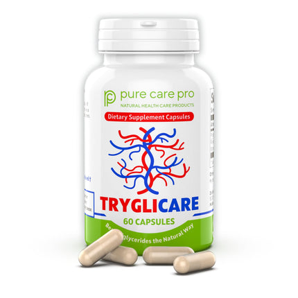 Pure Care Pro Tryglicare All-Natural Triglyceride Lowering Supplement – Premium Herbal Formula to Balance and Maintain Healthy Triglyceride & Cholesterol Levels – 60 Vegan, Gluten-Free Capsules