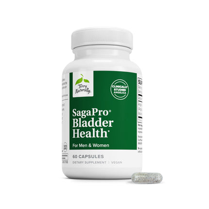 Terry Naturally SagaPro Bladder Health - 100 mg Angelica Archangelica, 60 Vegan Capsules - Bladder Strength & Function Support for Men & Women - Non-GMO, Gluten-Free - 60 Servings