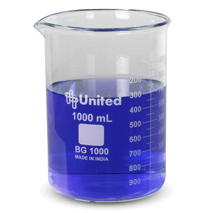 United Scientific™ Borosilicate Glass Beaker, 1000ml, Autoclavable, 1 Each