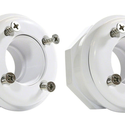 ATIE 1.5" Complete Vinyl Pool Inlet Outlet Fitting SP1408 with 4 Stainless Steel Screws Replacement for Hayward SP1408 Inlet Return Wall Fitting (2 Pack)