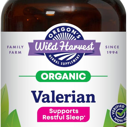 Oregon's Wild Harvest, Certified Organic Valerian, Herbal Aid, 900 mg, 90 Count