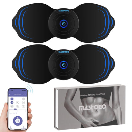 MASTOGO Wireless TENS Unit Back Pain Relief Massager- Muscle Stimulator Machine - Wireless TENS Unit Muscle Stimulator- tens Unit