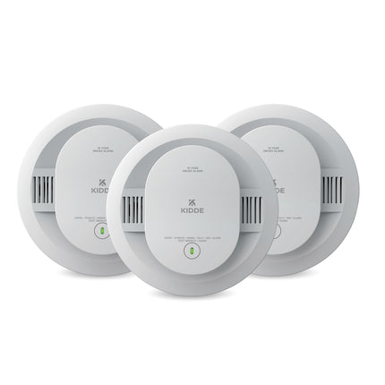 Kidde Smoke Detector, 10-Year Battery Powered, with Voice Alerts, LED Status Lights, 85 dB Alarm, 5-inches, 20SD10-V, 3 Pack