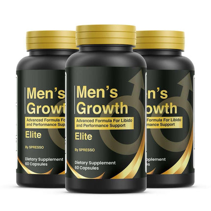 (3 Pack) Mens Growth Capsules, Official MensGrowth Supplement with Premium Ingredients for Maximum Strength & Overall Wellness, All Natural Advanced Formula Support Pills for Reviews (180 Capsules)