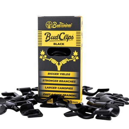BudTrainer BudClips For Low Stress Plant Training , Black, 20-Pack