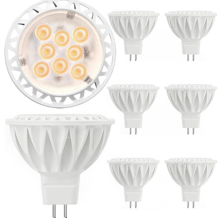 GOHDLAMP MR16 LED Bulbs 50W Halogen Equivalent Landscape Light Bulbs, 2700K Warm White 5W GU5.3 MR16 12V Spotlight Bulb, Non-Dimmable 38° Beam Angle for Landscape, Recessed, Track Lighting 6 Pack