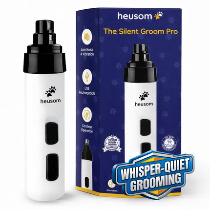 Heusom Silent Groom Pro Pet Nail Grinder | Whisper Quiet Dog Nail Grinder
