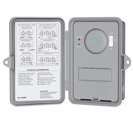 BN-LINK Pool Pump Timer, Heavy Duty Outdoor Smart Wi-Fi Timer Box, 2HP 40A Max, 120, 240, 277 VAC, for Pool Pump, Water Heater, Fans, SPA, Compatible with Smart Phone, Alexa, Google Assistant