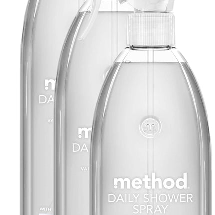 Method Daily Shower Spray Cleaner, Eucalyptus Mint, 28 Ounce, 1 pack, Packaging May Vary (Pack of 3)