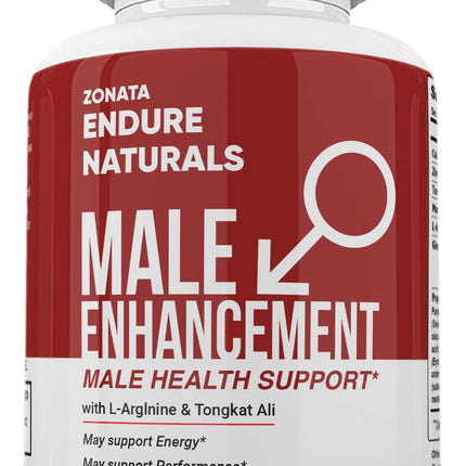 Zonata Endure Naturals Strength Support, Endura Naturals Male Enhancing Supplement - Endura Naturals Male Pills - 60 Count