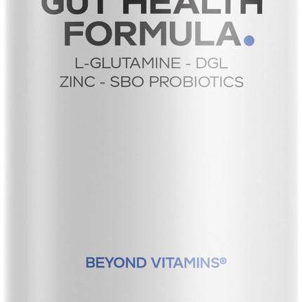 Codeage Gut Health Supplements Vegan Formula - L Glutamine, Zinc, Turkey Tail Mushroom Powder, Tonic Mushroom, Maitake, Micro Algae, Mineral, Licorice Root DGL - Probiotics, Prebiotics - 180 Capsules