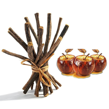 8oz. Caramel Apple Licorice Root Chew Sticks for Humans. 100% Pure Natural | Oral Health & Fresh Breath | Individual Liquorice Chew Sticks are 6.5-7 inches Long—Glycyrrhiza Glabra from Turkey.