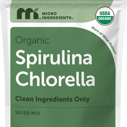 Micro Ingredients Organic Spirulina Chlorella Tablets, 720 Count | 4 Month Supply | 50/50 Algae Blend | Broken Cell Wall | Non-GMO, Filler Free