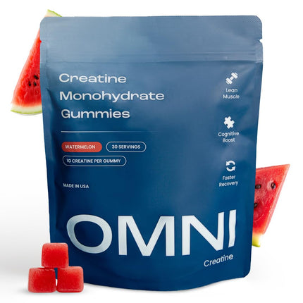 Creatine Monohydrate Gummies - Supports Muscle Growth, Recovery & Brain Function - Convenient & Easy to Take - Great Tasting Watermelon Flavor - 1g per Gummy, Low Sugar - 90 Count