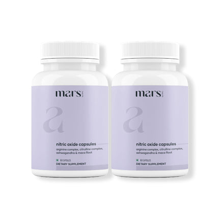 Mars Nitric Oxide Capsules with L-Arginine & L-Citrulline, Pre Workout Nitric Oxide Supplement for Men, Blood Flow & Circulation Support, Pack of 2