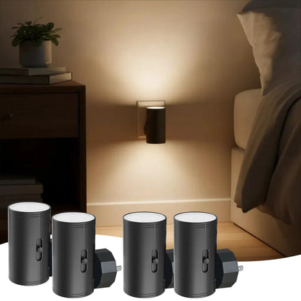TSEXES 4 Pack LED Night Light Plug in,5-300LM Brightness Adjustable