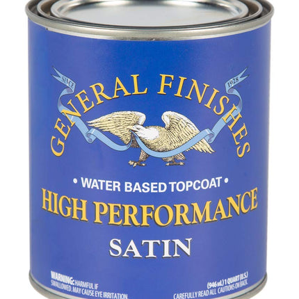 General Finishes High Performance Water Based Topcoat, 1 Quart, Satin