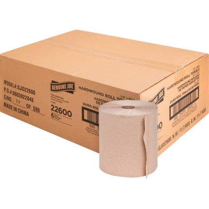 Genuine Joe GJO22600 Embossed Hardwound Roll Towels (Pack of 6)