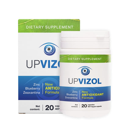 Upvizol | Zinc, Blueberry & Zeaxanthin | Eye Nutrition & Daily Wellness | 20 Capsules | 1 Pack