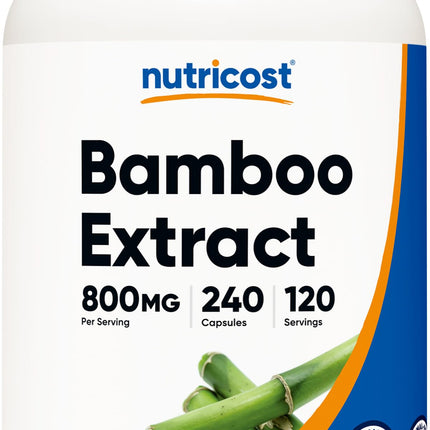Nutricost Bamboo Extract, 400 mg, 240 Capsules - Vegan, Gluten Free and Non-GMO - 120 Servings with 800 mg